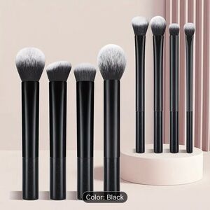 8 piece black makeup brush set